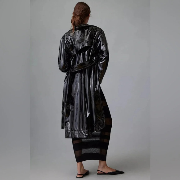 Anthropology RHODE Damon Trench Coat Black - Picture 2 of 4